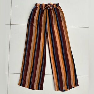Olivaceous Multicolor Flowy Pants